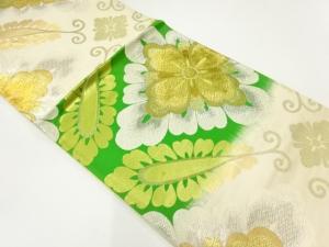 山下織物製　花模様織出し袋帯